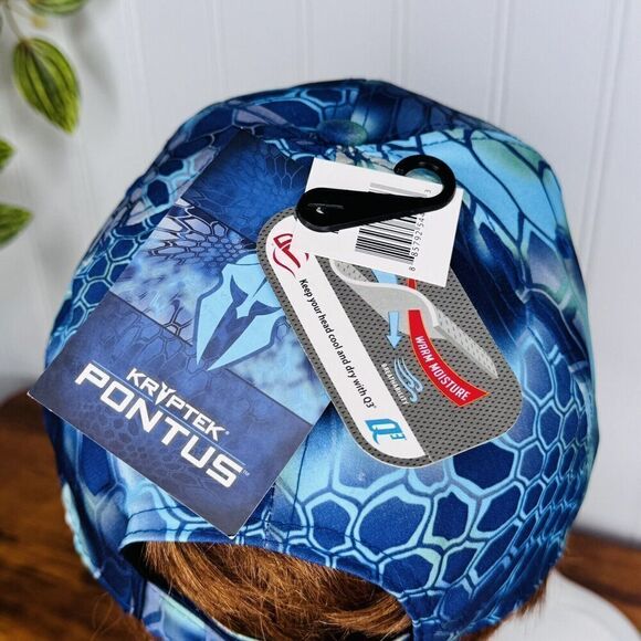 Kryptek American Flag USA Patch Hat OS Adjustable Blue White Green Kaleidoscope - Picture 6 of 11